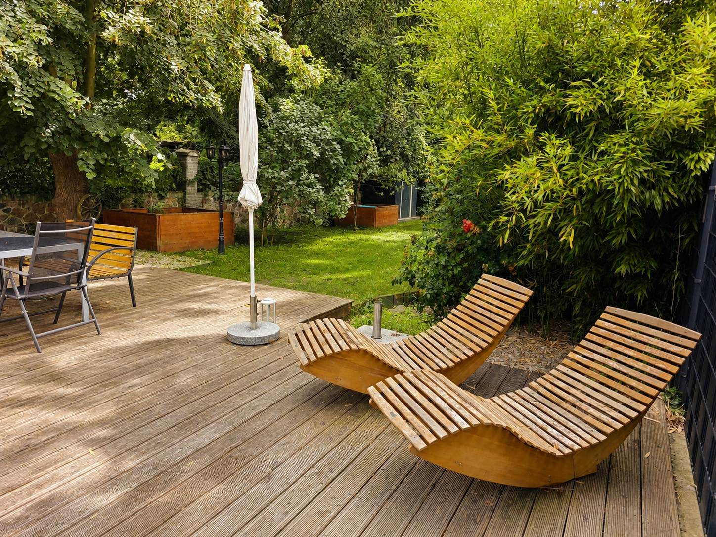 Sonnendeck im Garten – Wassergrundstück Königs Wusterhausen Kablow